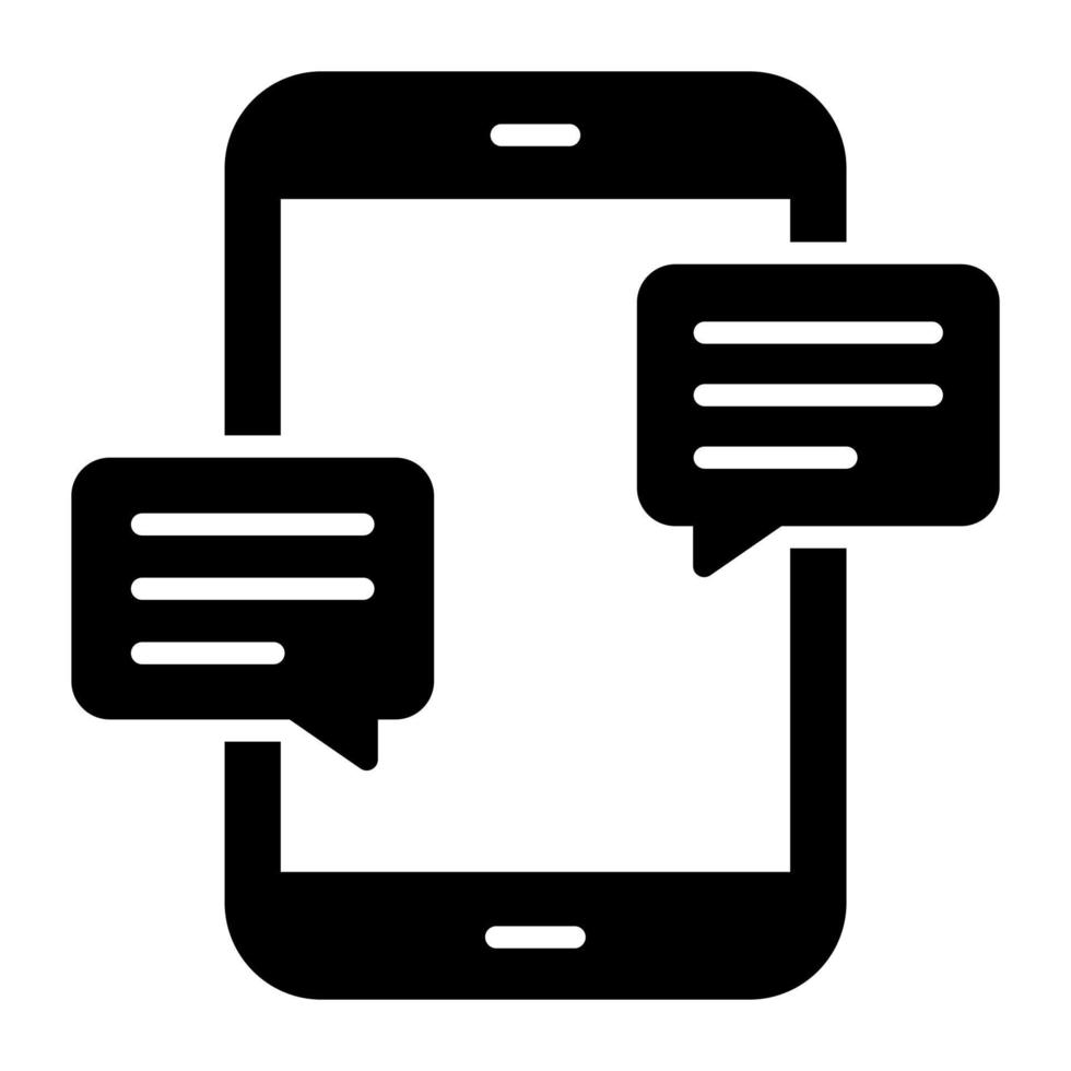 Vektorsymbol für mobile Gespräche im modernen und trendigen Stil vektor