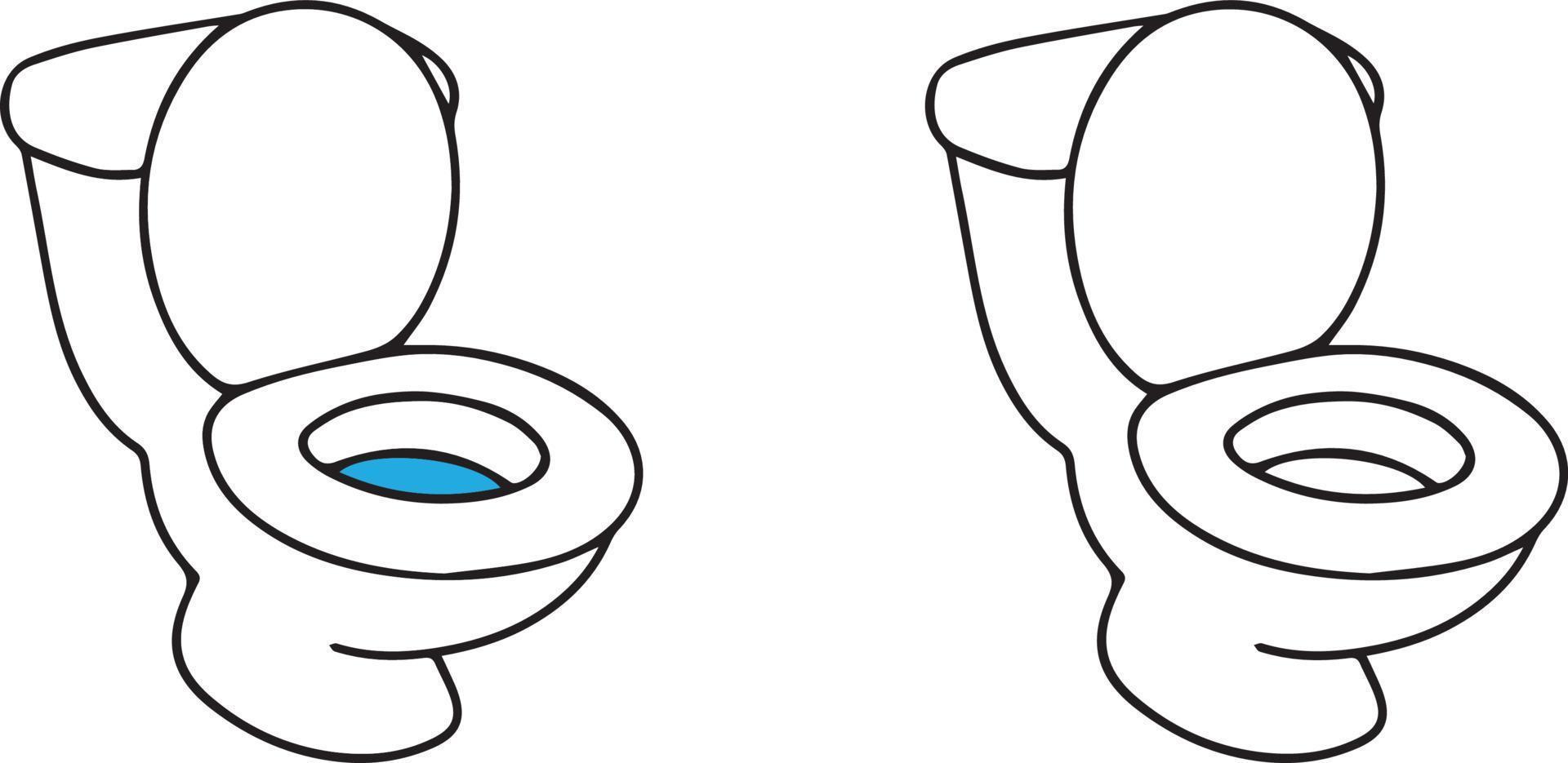 Satz von zwei Toilettensitzen vektor