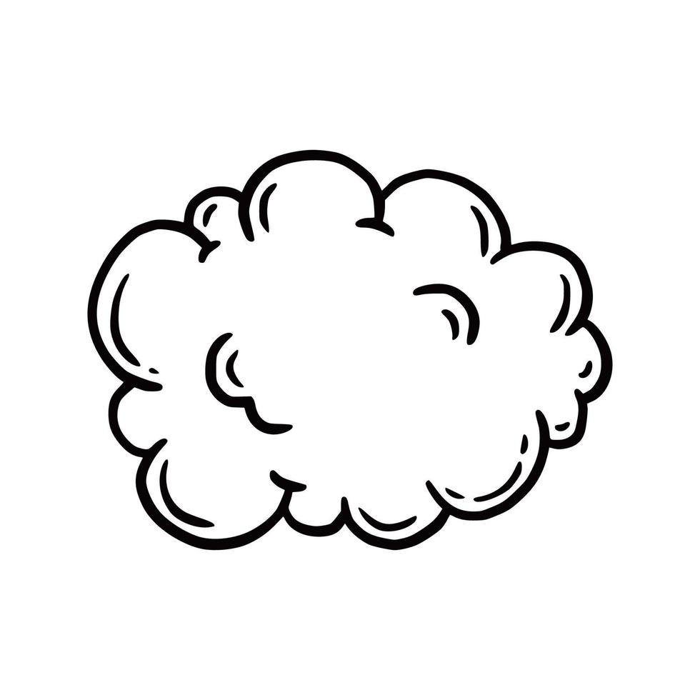 handgezeichnete Wolke. Doodle-Stil. vektor