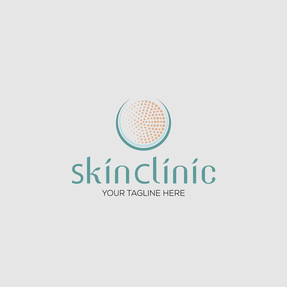 Logo-Vorlage für Hautpflege-Hautkliniken vektor