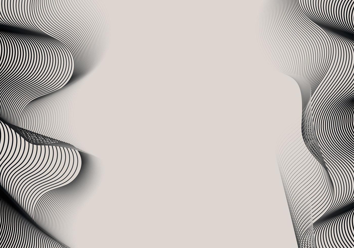 abstrakt koncentrisk cirkel mönster, svart och vit Färg ringar. abstrakt ljud Vinka vektor illustration, svartvit grafisk.