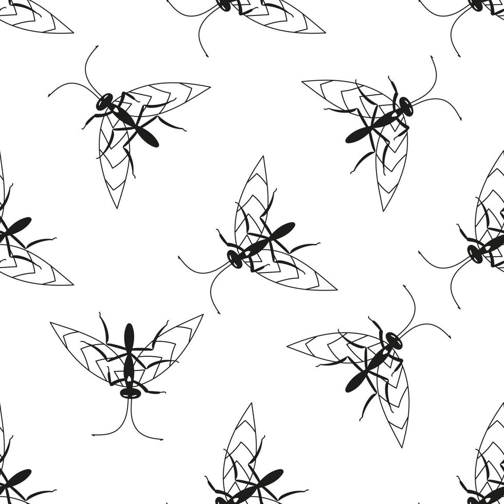 flugor på en vit bakgrund vektor