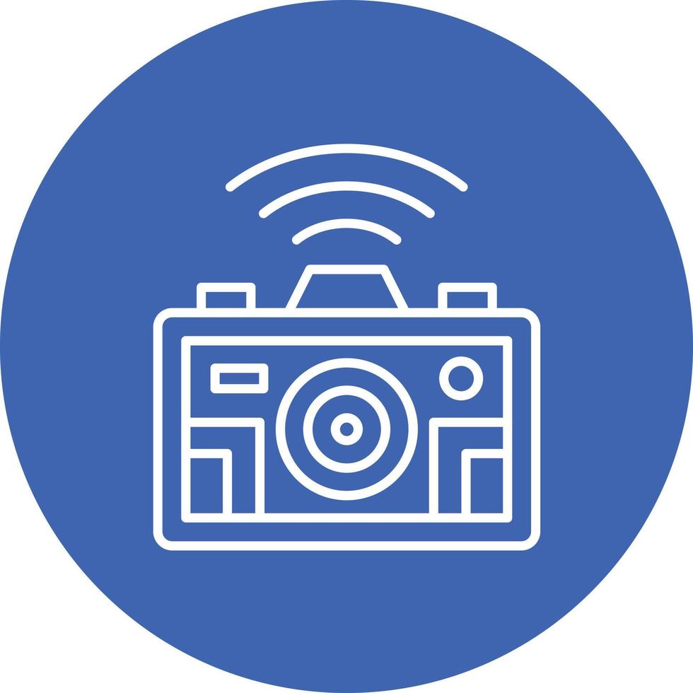 Smart Camera Line Circle Hintergrundsymbol vektor