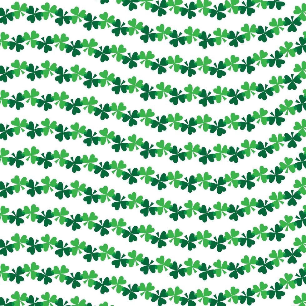 gewelltes Shamrock-Streifenvektor-Hintergrundmuster vektor