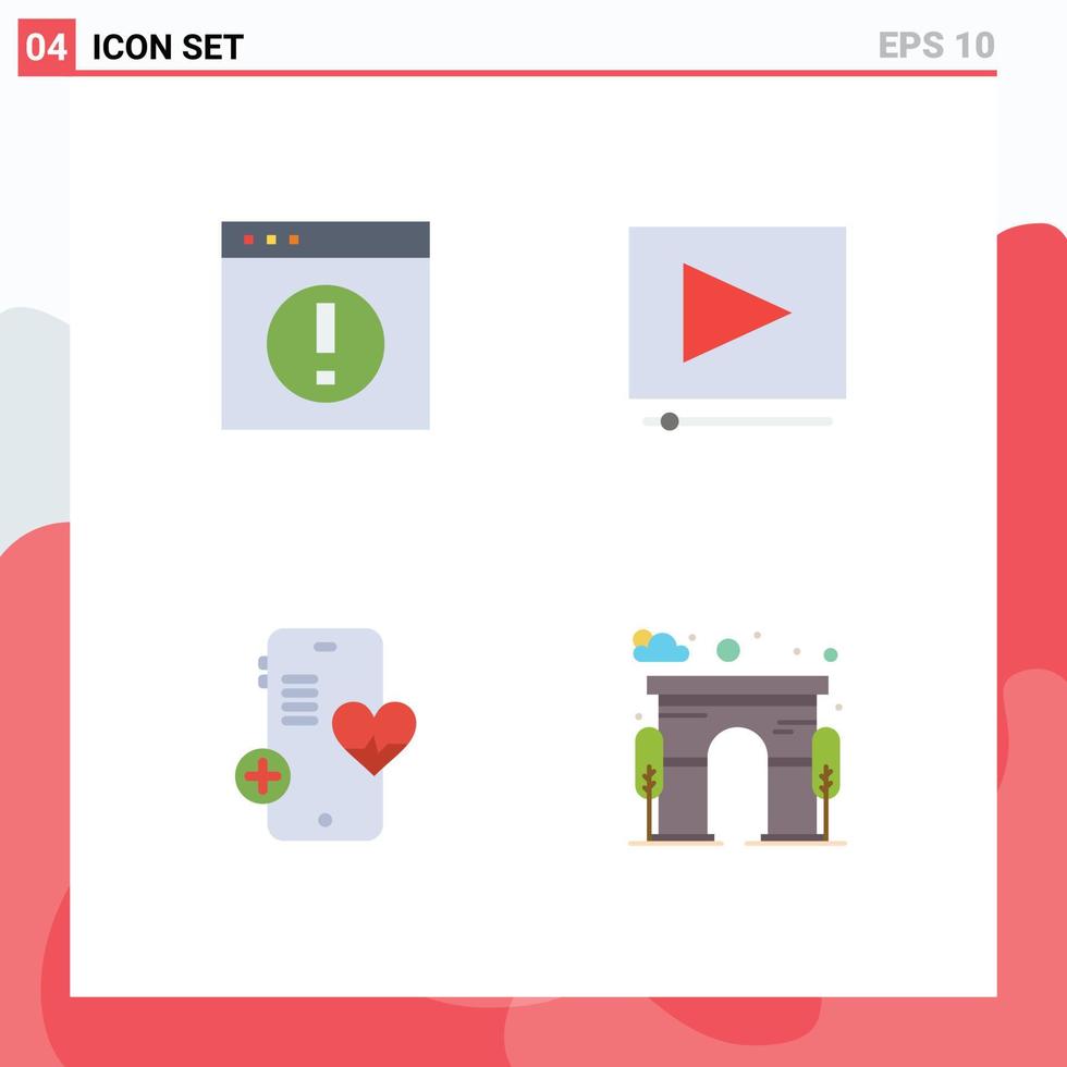 4 universell platt ikoner uppsättning för webb och mobil tillämpningar företag telefon man klämma hjärta redigerbar vektor design element