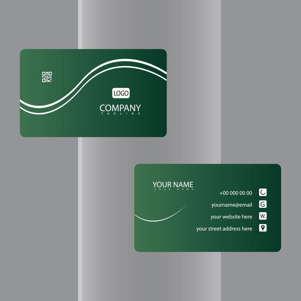 Moderne Visitenkartenvorlage mit Farbverlauf Luxus-Visitenkartendesign für den Unternehmensgebrauch vektor