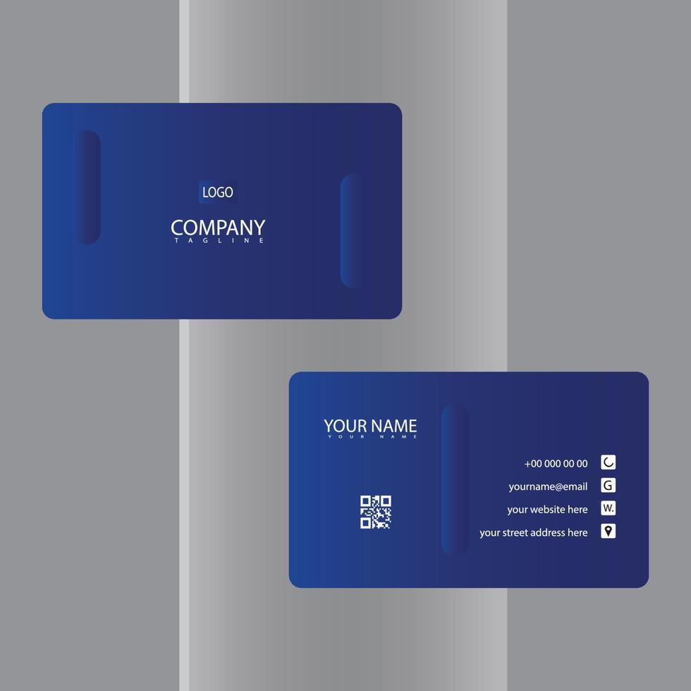 Moderne Visitenkartenvorlage mit Farbverlauf Luxus-Visitenkartendesign für den Unternehmensgebrauch vektor