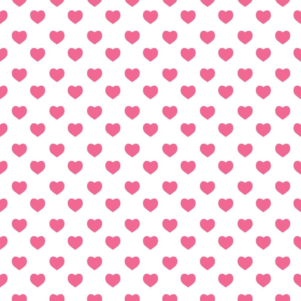 rosa kleines herz nahtloses muster lokalisiert auf weißem hintergrund.glücklicher valentinstag.tapete für hochzeit.einfache textur oder banner.einladungskarte.wrapping paper.fabric cloth.vector illustration. vektor