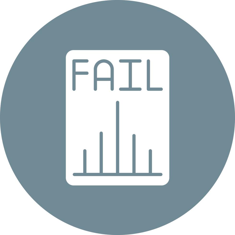 företag misslyckas glyf cirkel bakgrund ikon vektor