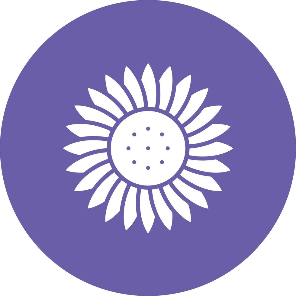 Sonnenblumen-Glyphe-Kreis-Hintergrund-Symbol vektor