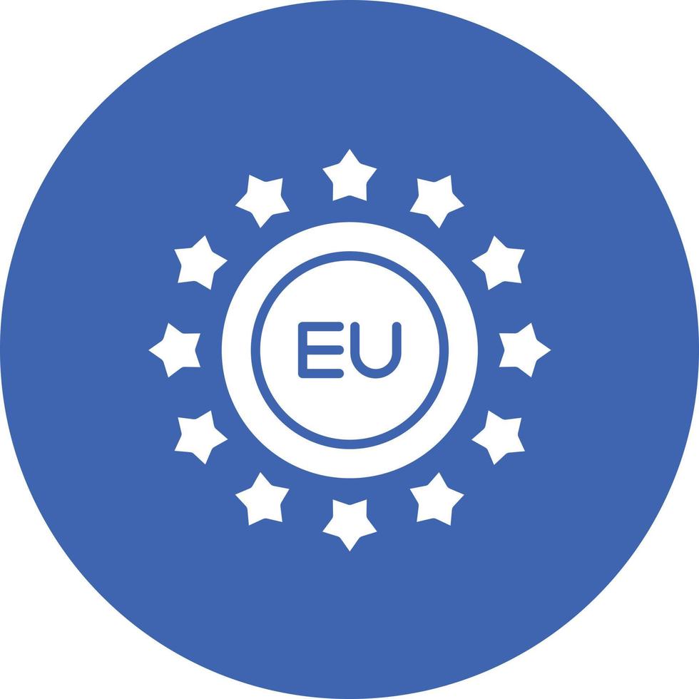 eu Glyphe Kreis Hintergrundsymbol vektor