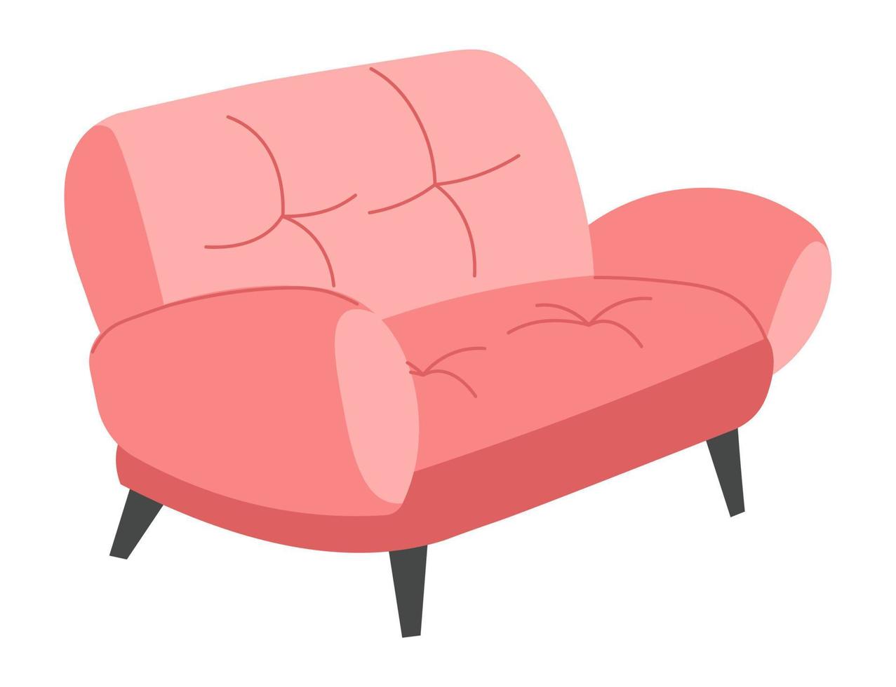stilvolles trendiges sofa, minimalistisches glamouröses interieur vektor