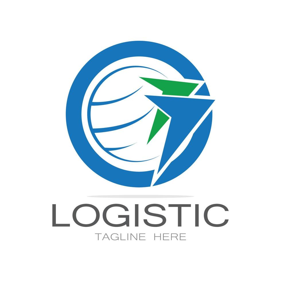 logistik logotyp ikon illustration vektor design distribution symbol leverans av varor ekonomi finansiera