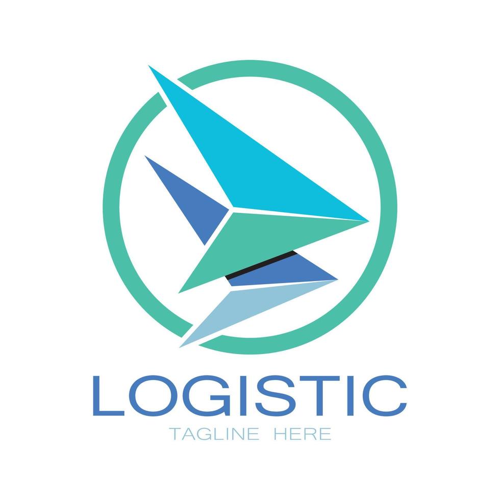 logistik logotyp ikon illustration vektor design distribution symbol leverans av varor ekonomi finansiera