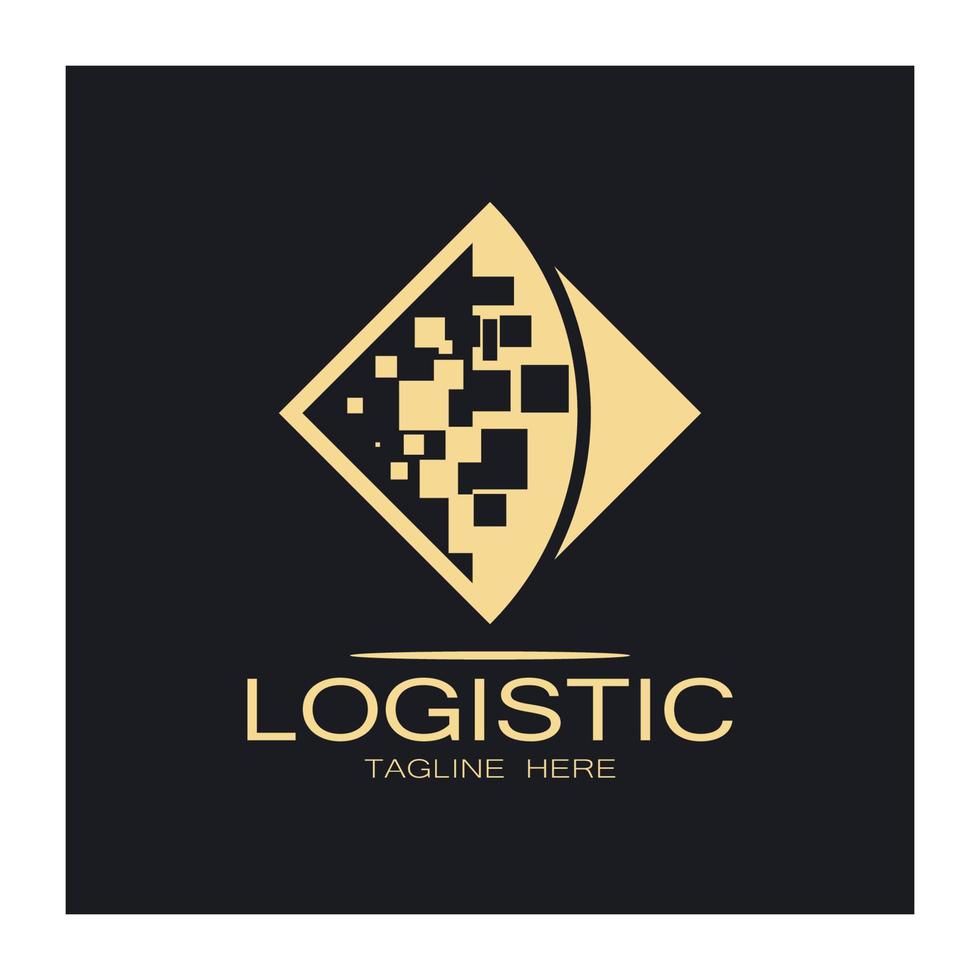 logistik logotyp ikon illustration vektor design distribution symbol leverans av varor ekonomi finansiera