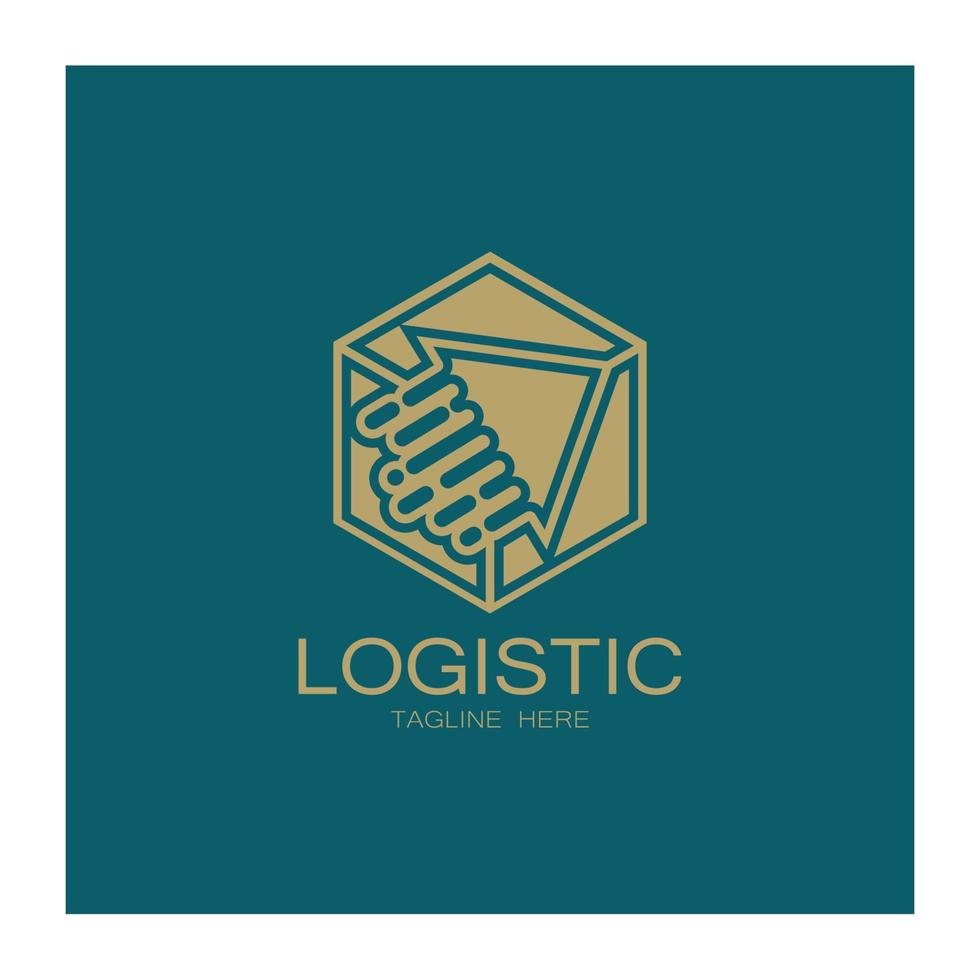 logistik logotyp ikon illustration vektor design distribution symbol leverans av varor ekonomi finansiera