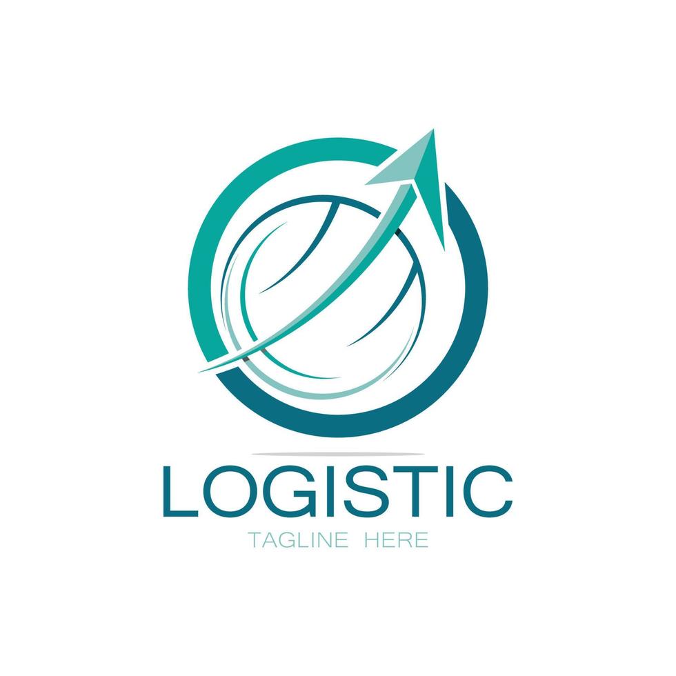 logistik logotyp ikon illustration vektor design distribution symbol leverans av varor ekonomi finansiera