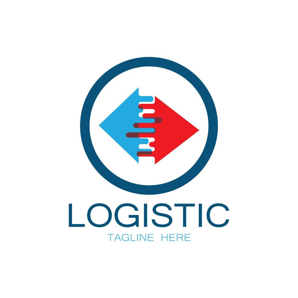 logistik logotyp ikon illustration vektor design distribution symbol leverans av varor ekonomi finansiera