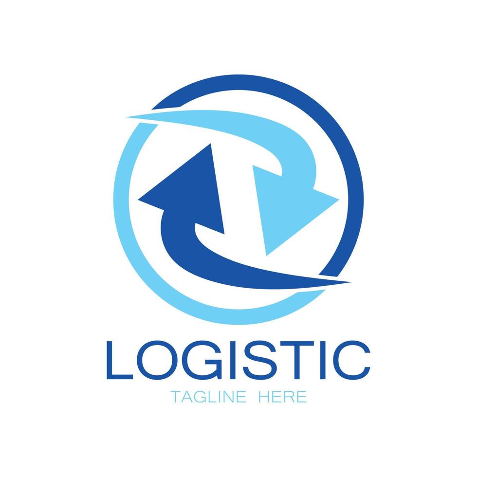 logistik logo symbol illustration vektor design verteilung symbol lieferung von waren wirtschaft finanzen