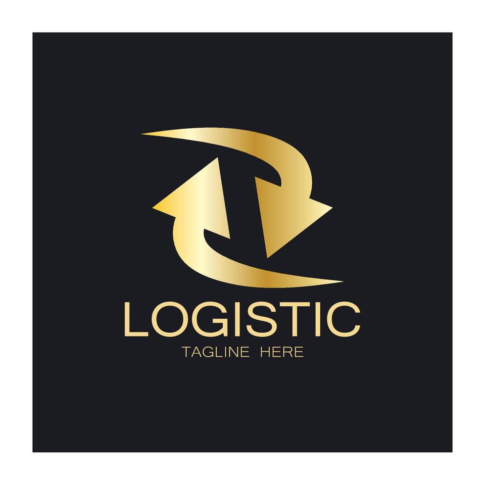 logistik logotyp ikon illustration vektor design distribution symbol leverans av varor ekonomi finansiera