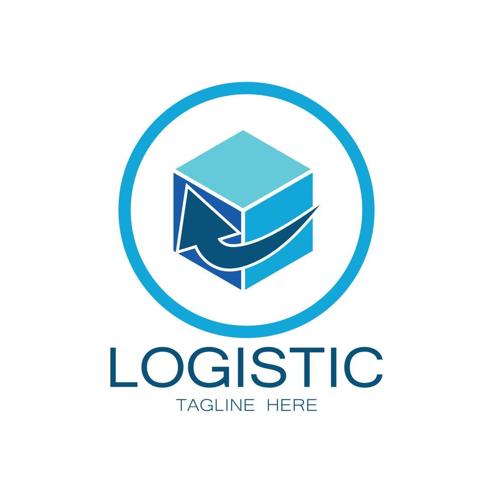 logistik logotyp ikon illustration vektor design distribution symbol leverans av varor ekonomi finansiera