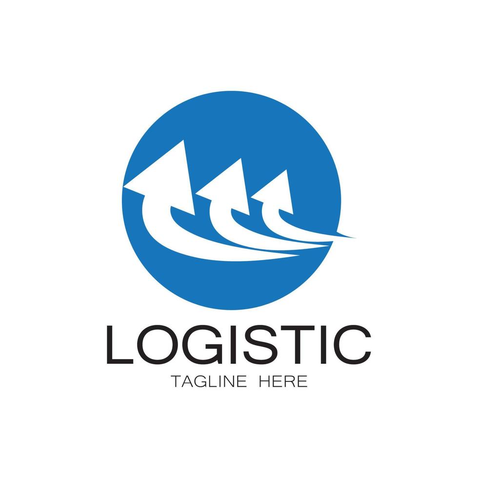 logistik logotyp ikon illustration vektor design distribution symbol leverans av varor ekonomi finansiera