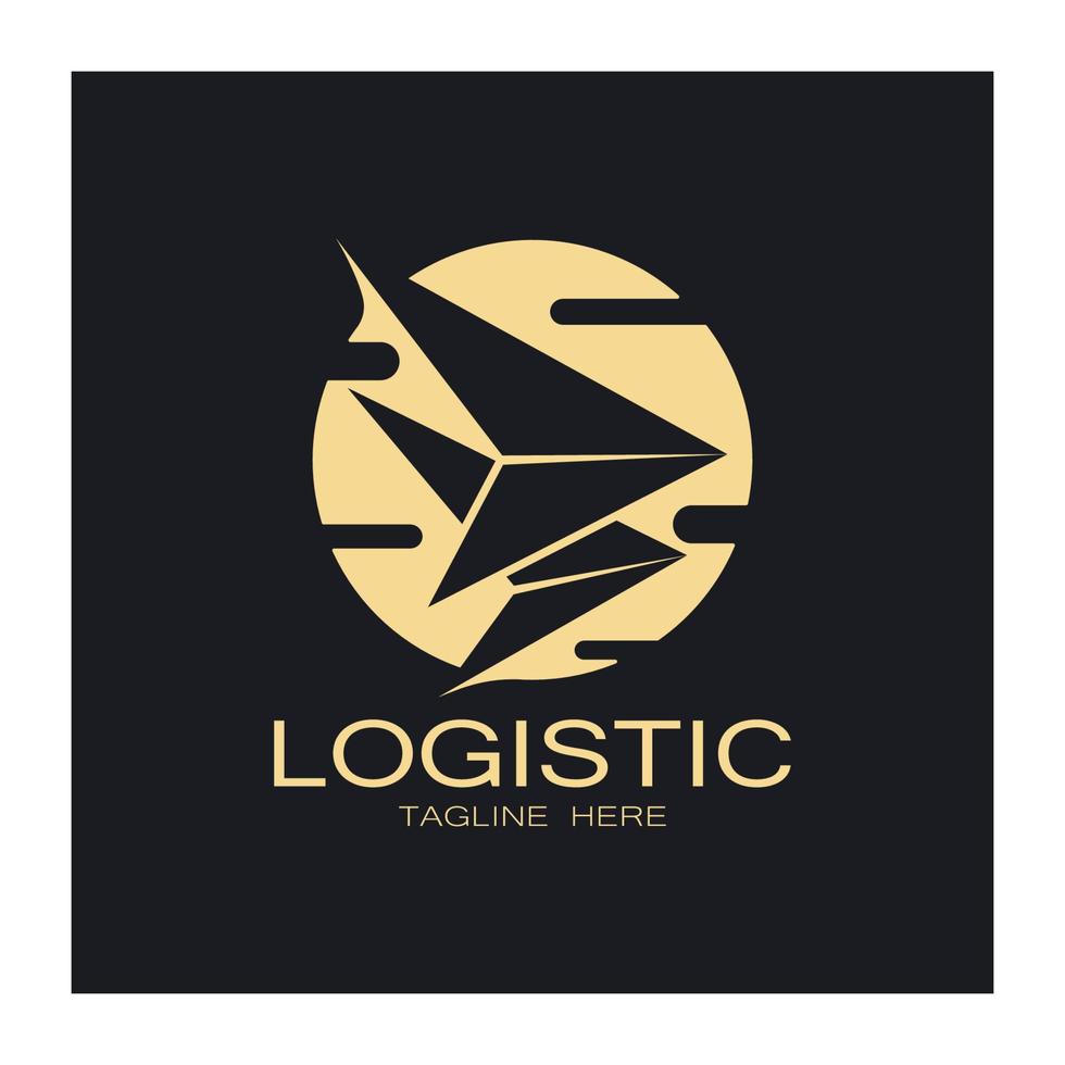 logistik logotyp ikon illustration vektor design distribution symbol leverans av varor ekonomi finansiera