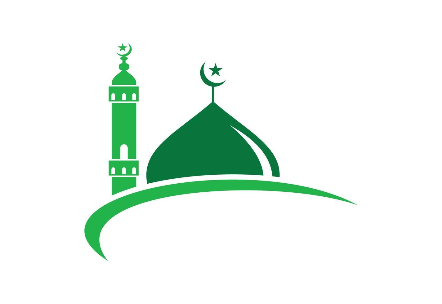 Moschee-Logo-Design, islamische Logo-Vorlage, Vektorillustration vektor