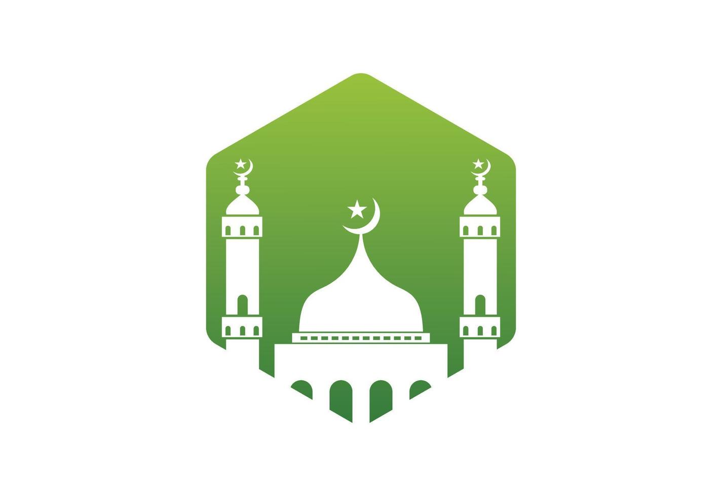 moské logotyp design, islamic logotyp mall, vektor illustration