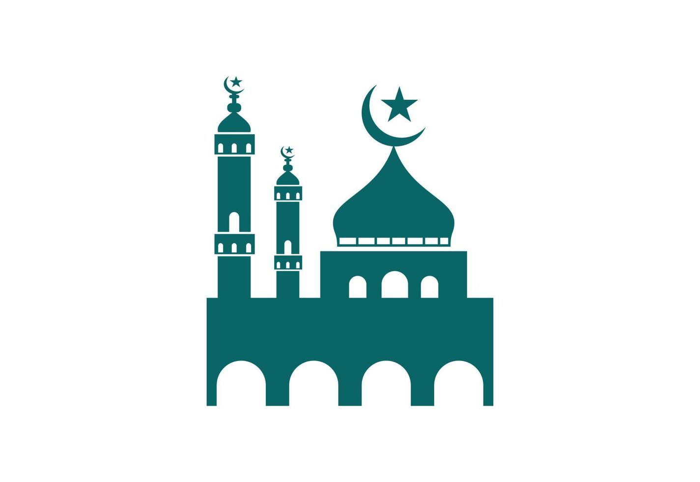 moské logotyp design, islamic logotyp mall, vektor illustration