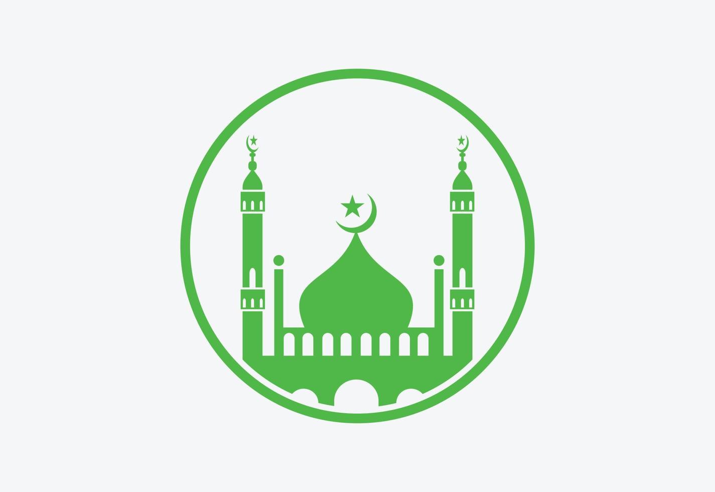 Moschee-Logo-Design, islamische Logo-Vorlage, Vektorillustration vektor