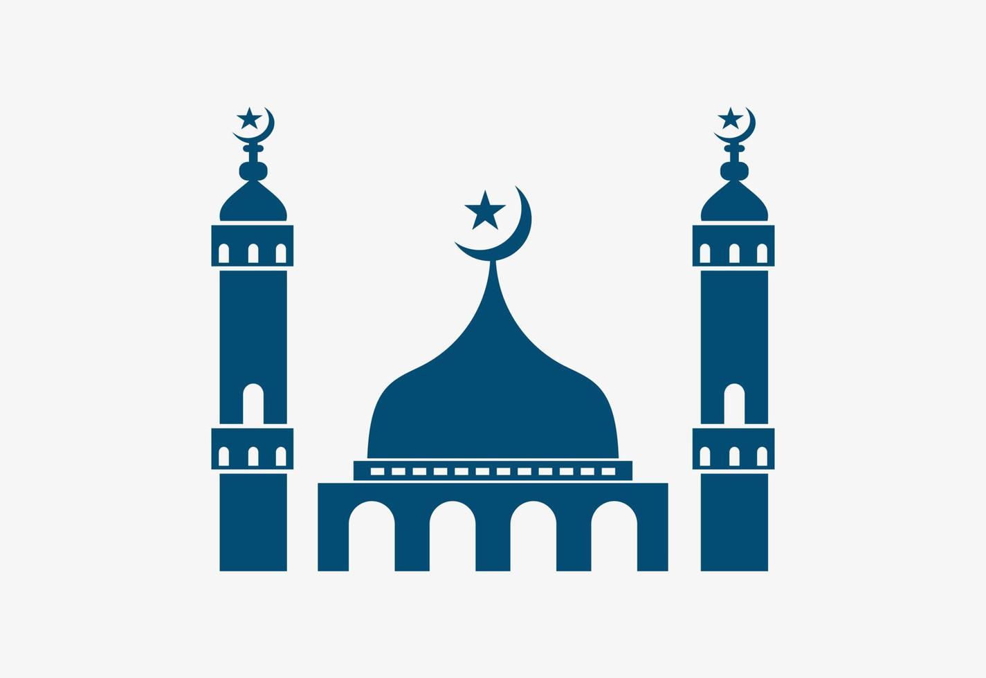 Moschee-Logo-Design, islamische Logo-Vorlage, Vektorillustration vektor