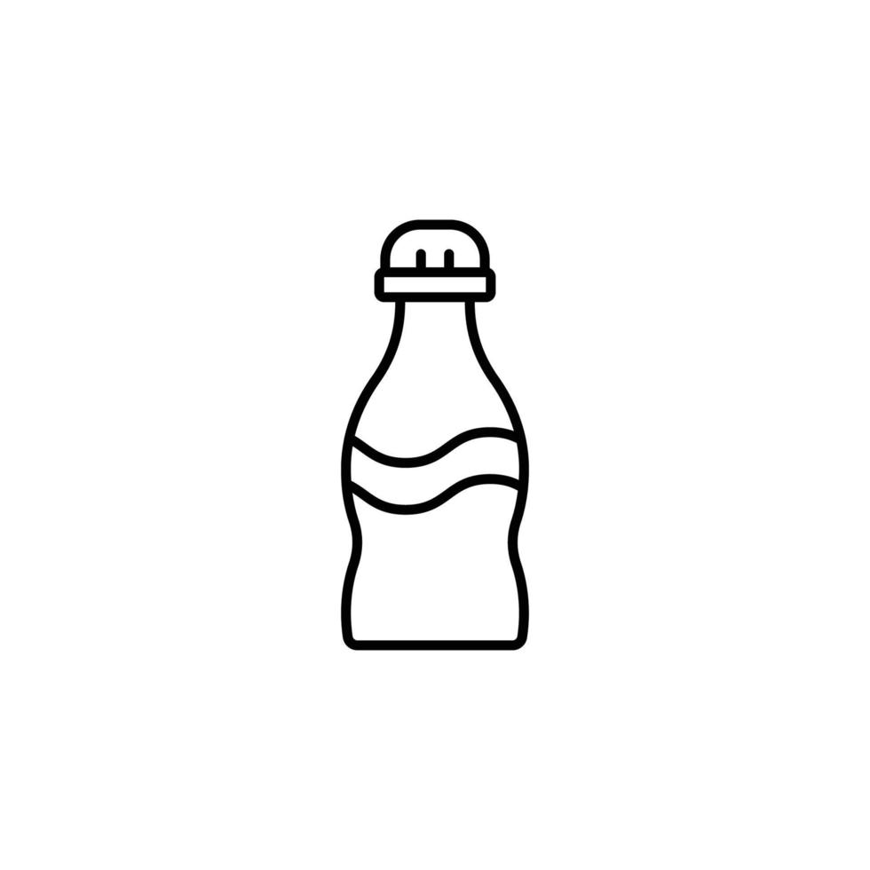 flaska ikon. översikt ikon vektor