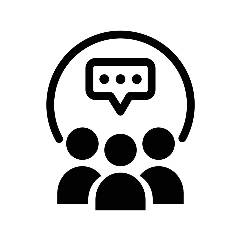 einfaches Diskussionsgruppen-Icon-Design vektor