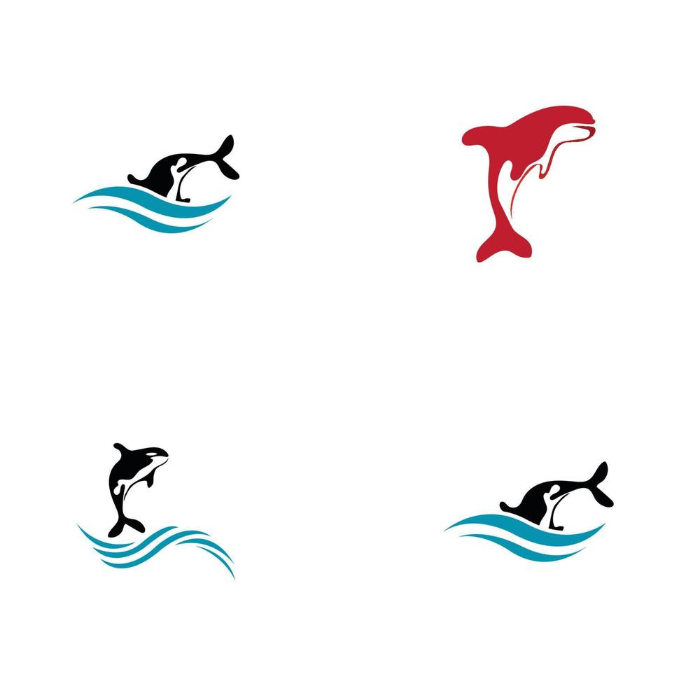 Orca-Logo-Vektorillustration auf trendigem Design. vektor