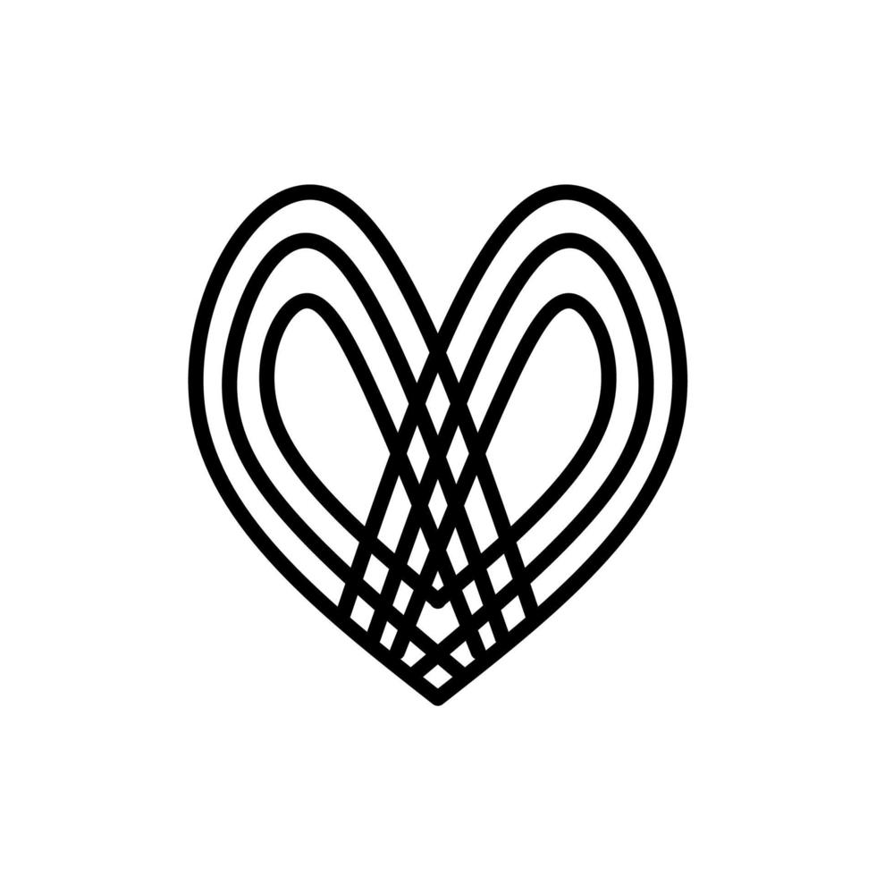 Liebesikonendesign, einfache Ikone mit Eleganzkonzept, perfekt für Valentinssymbol oder Ihr Geschäftslogo vektor
