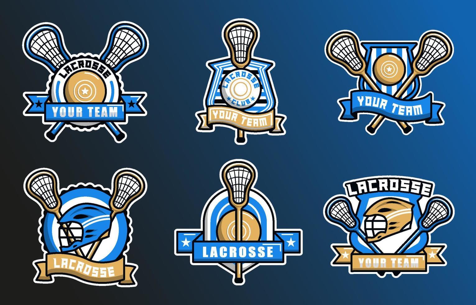 Lacrosse-Logo-Sammlung vektor