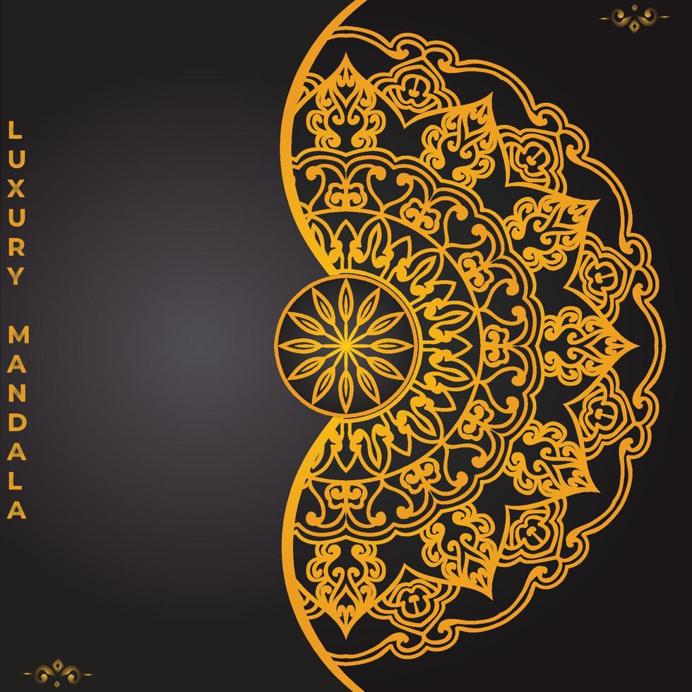luxus-mandala-hintergrund mit goldenem arabeskenmuster im arabischen islamischen oststil. dekoratives mandala für druck, poster, cover, broschüre, flyer, banner vektor