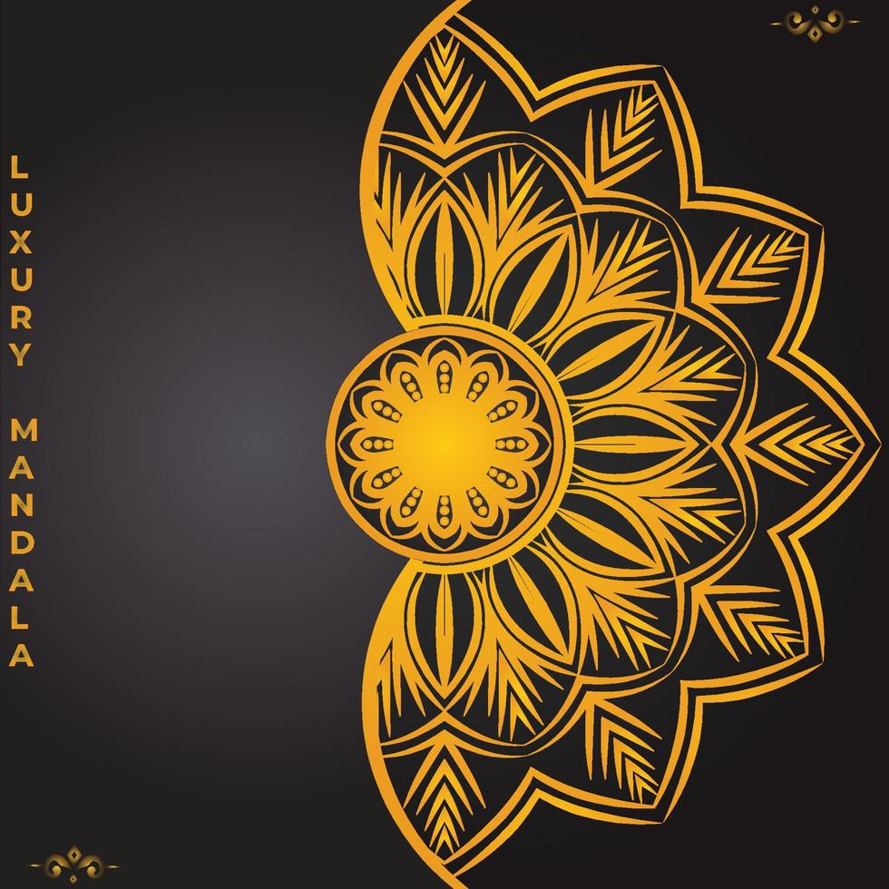 luxus-mandala-hintergrund mit goldenem arabeskenmuster im arabischen islamischen oststil. dekoratives mandala für druck, poster, cover, broschüre, flyer, banner vektor