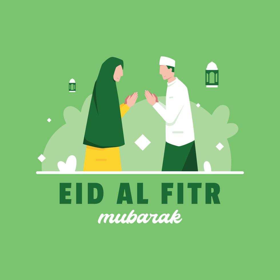 eid al fitr banner mit islamischer ornamentillustration vektor