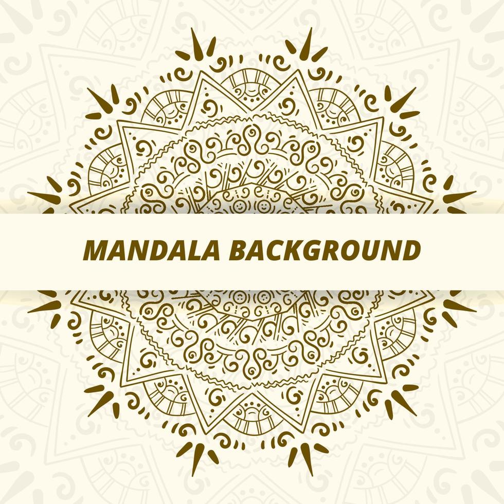 Mandala-Ornament-Hintergrund-Design-Vektor vektor