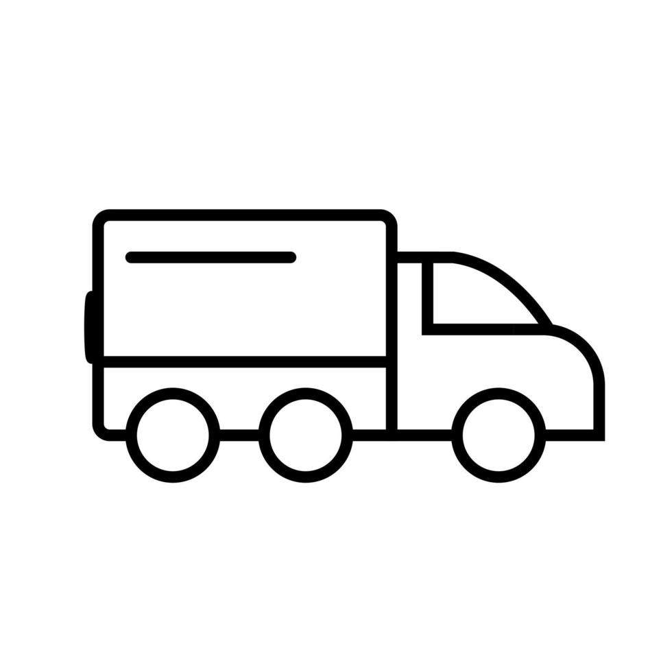 Cargo-Symbol, Lastwagen, Lieferwagen-Symbol-Vektor-Pro, Silhouette-Stil-Symbole, Warenlieferwagen, Polizeiauto-Symbol vektor