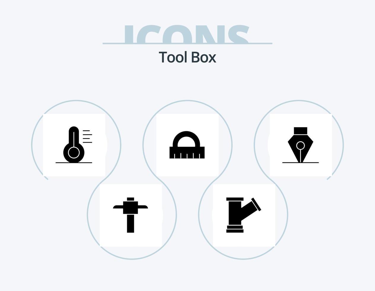 Werkzeuge Glyphen-Icon-Pack 5 Icon-Design. . . Werkzeug. Werkzeug. Tinte vektor