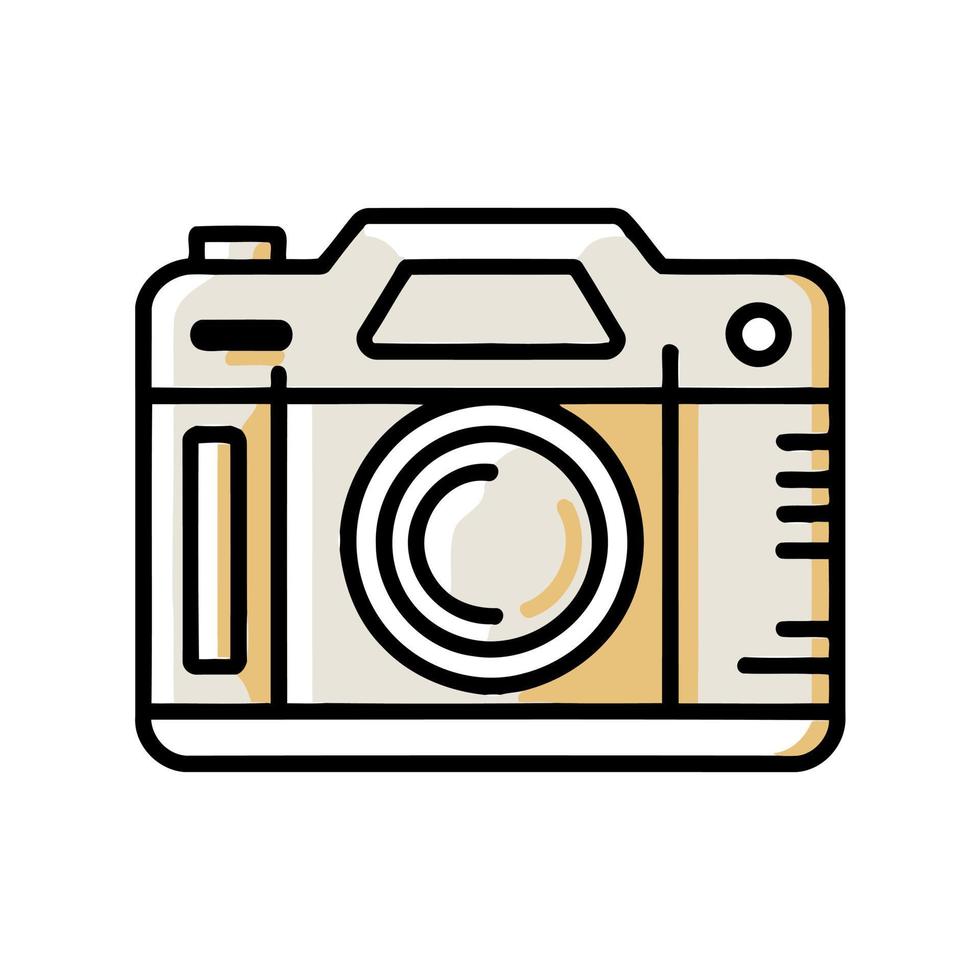 minimalistisches und ikonisches Kamerasymbol vektor
