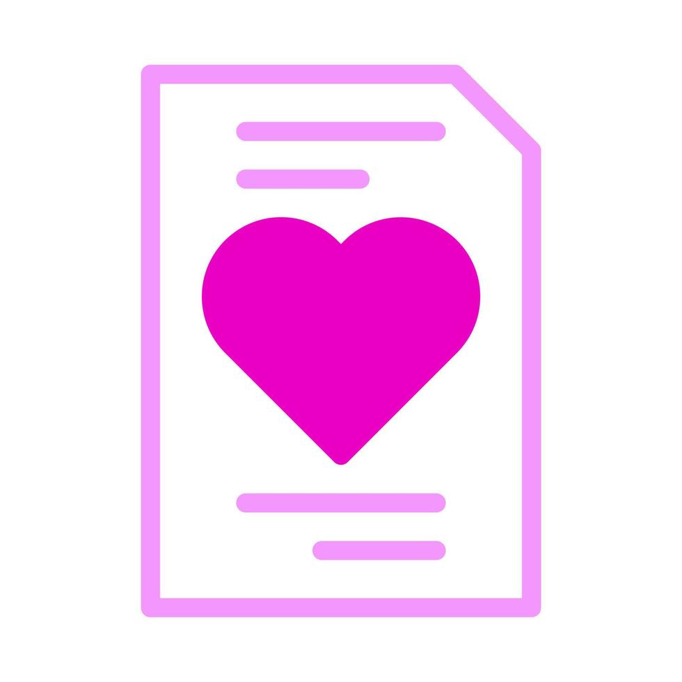Papiersymbol Dualtone Pink Style Valentinsgrußvektorillustration perfekt. vektor