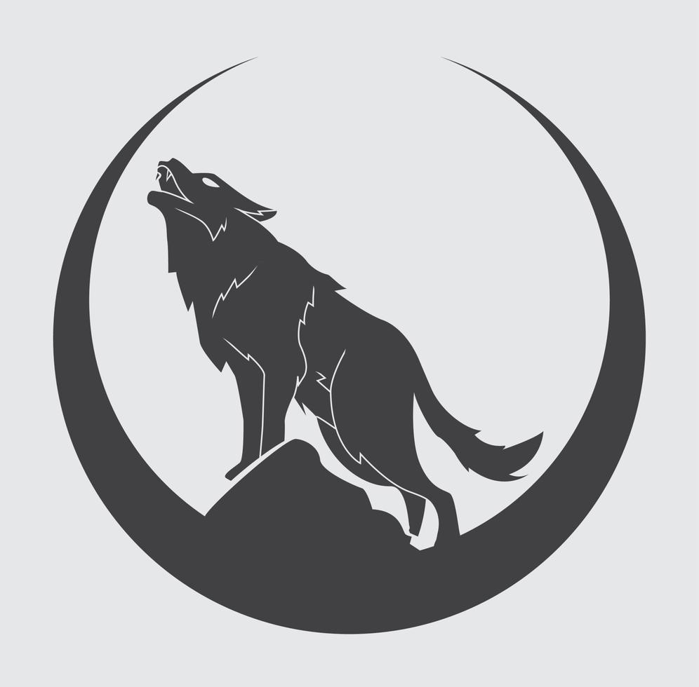 Wolf Illustrationsdesign vektor
