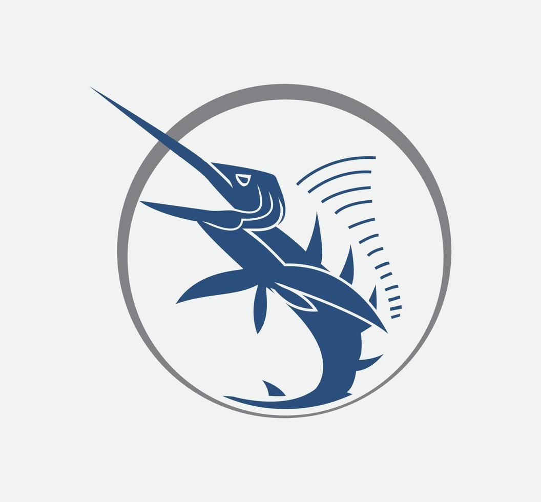 Marlin-Illustrationsdesign-Symbol vektor