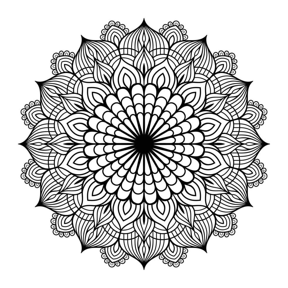 mandala floral line art skizziert gekritzel zum ausmalen von seiten innenraum, mandala floral ausmalseite vektor