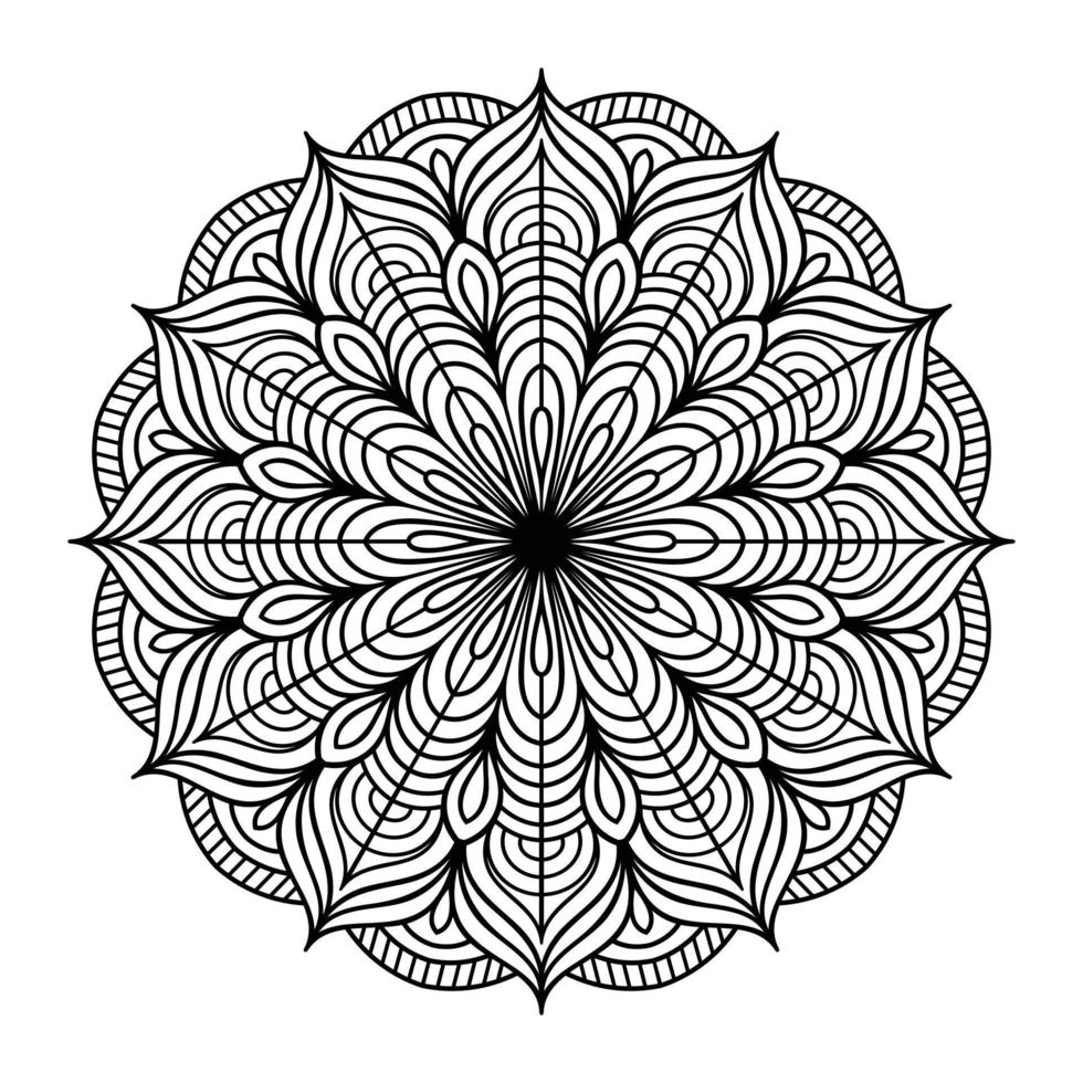 mandala floral line art skizziert gekritzel zum ausmalen von seiten innenraum, mandala floral ausmalseite vektor