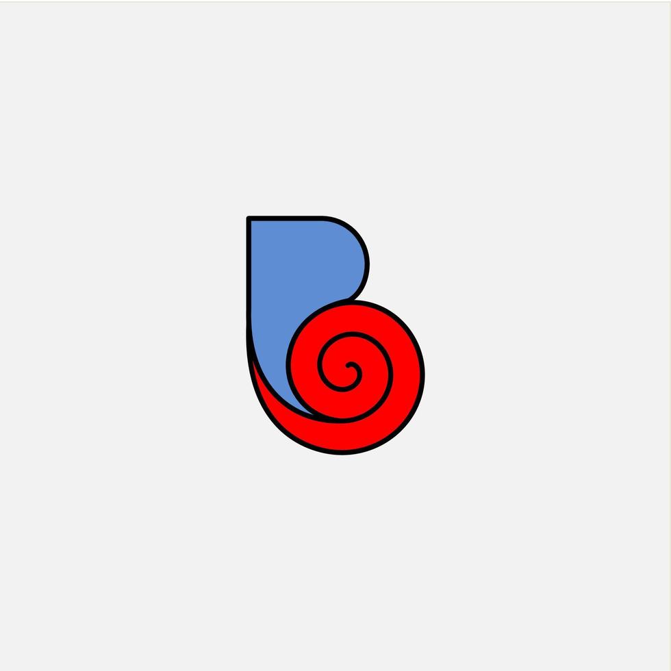 Buchstabe b-Symbol-Logo-Vektor-Design-Vorlage vektor